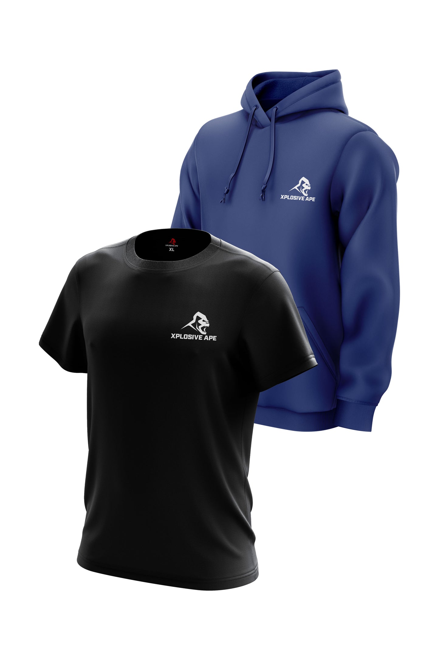 XAPE Classic String Hoodie & Logo V2 Tee Combo - Cobalt/Black