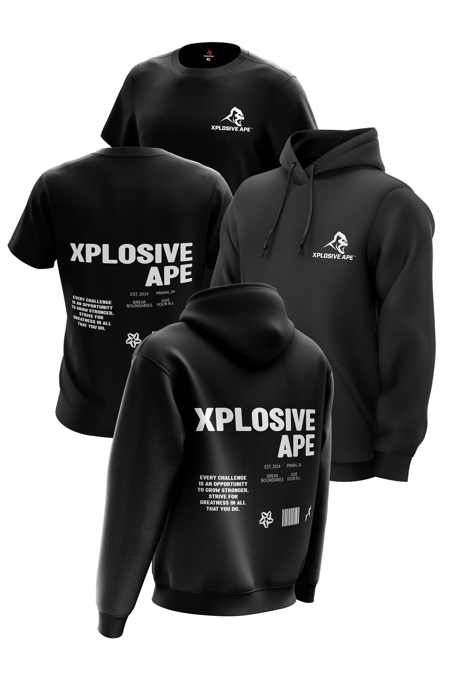 XAPE Challenge Opportunity V2 Hoodie & Tee Combo - Black