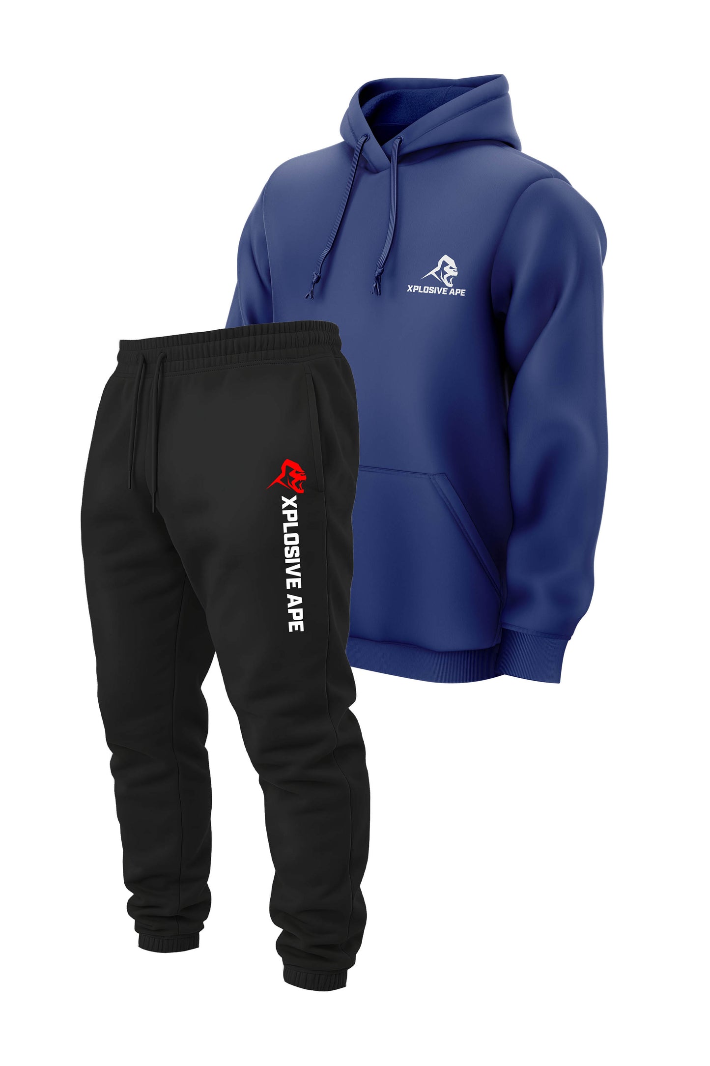 XAPE Classic String Hoodie & Originals V2 Joggers Combo - Cobalt/Black