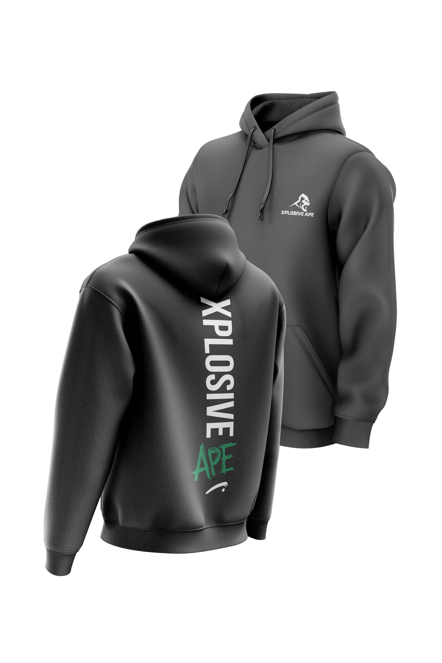 XAPE Graffiti Hoodie - Charcoal