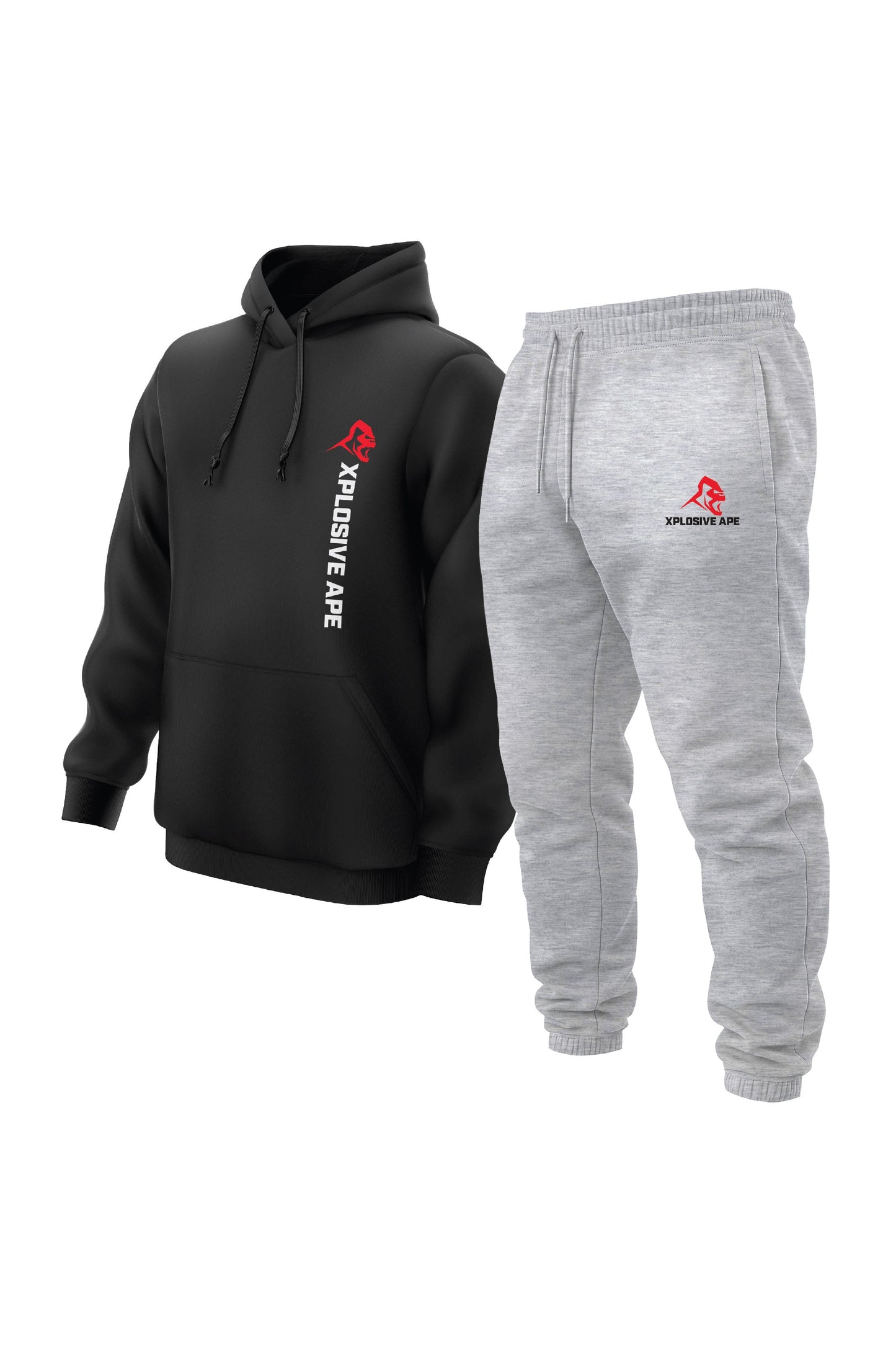 XAPE Originals Hoodie & Classic Joggers Combo - Black/Sports Grey