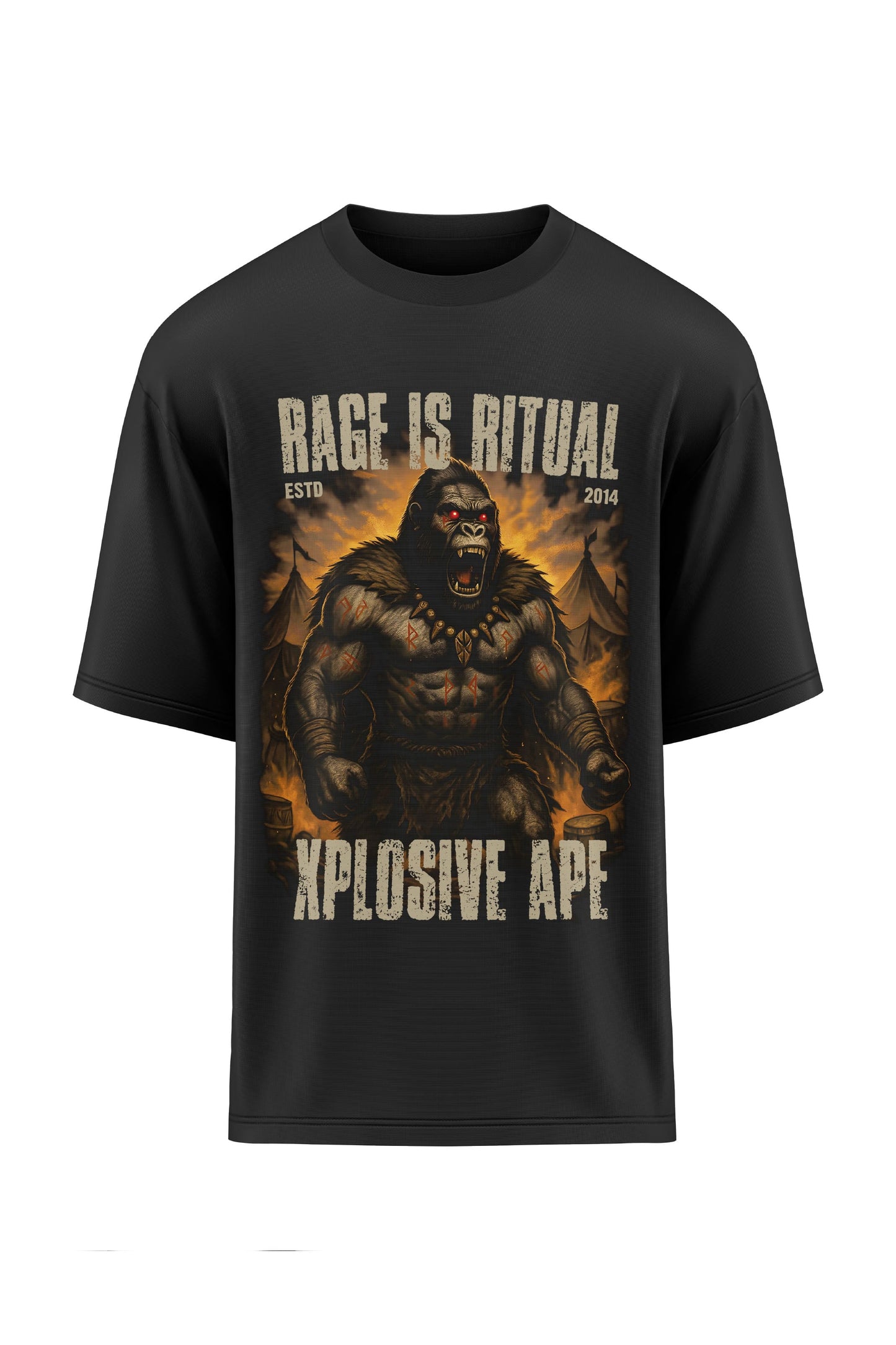 XAPE Rage Ritual Oversized Tee - Black