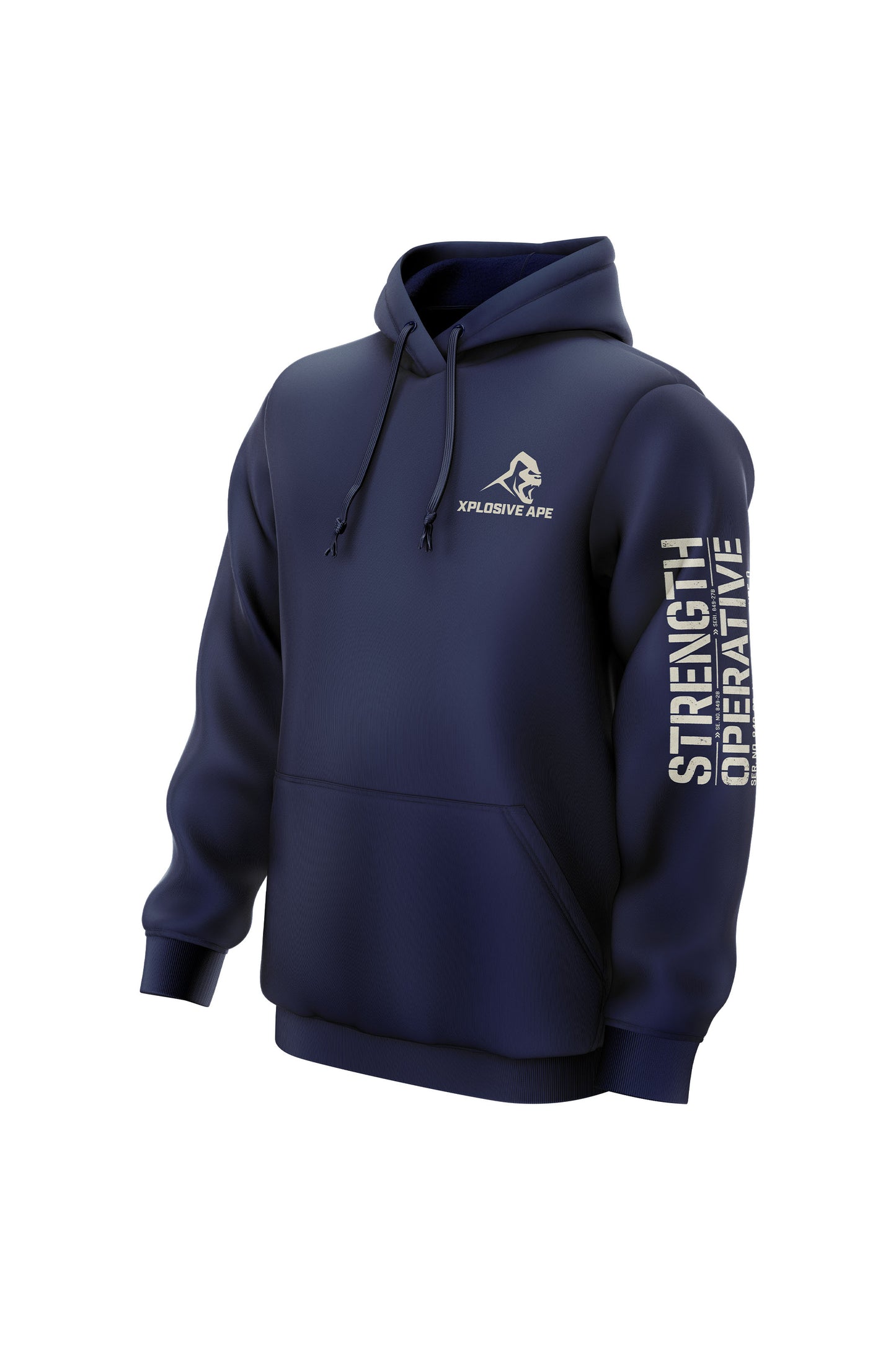 XAPE Strength Operative String Hoodie - Navy