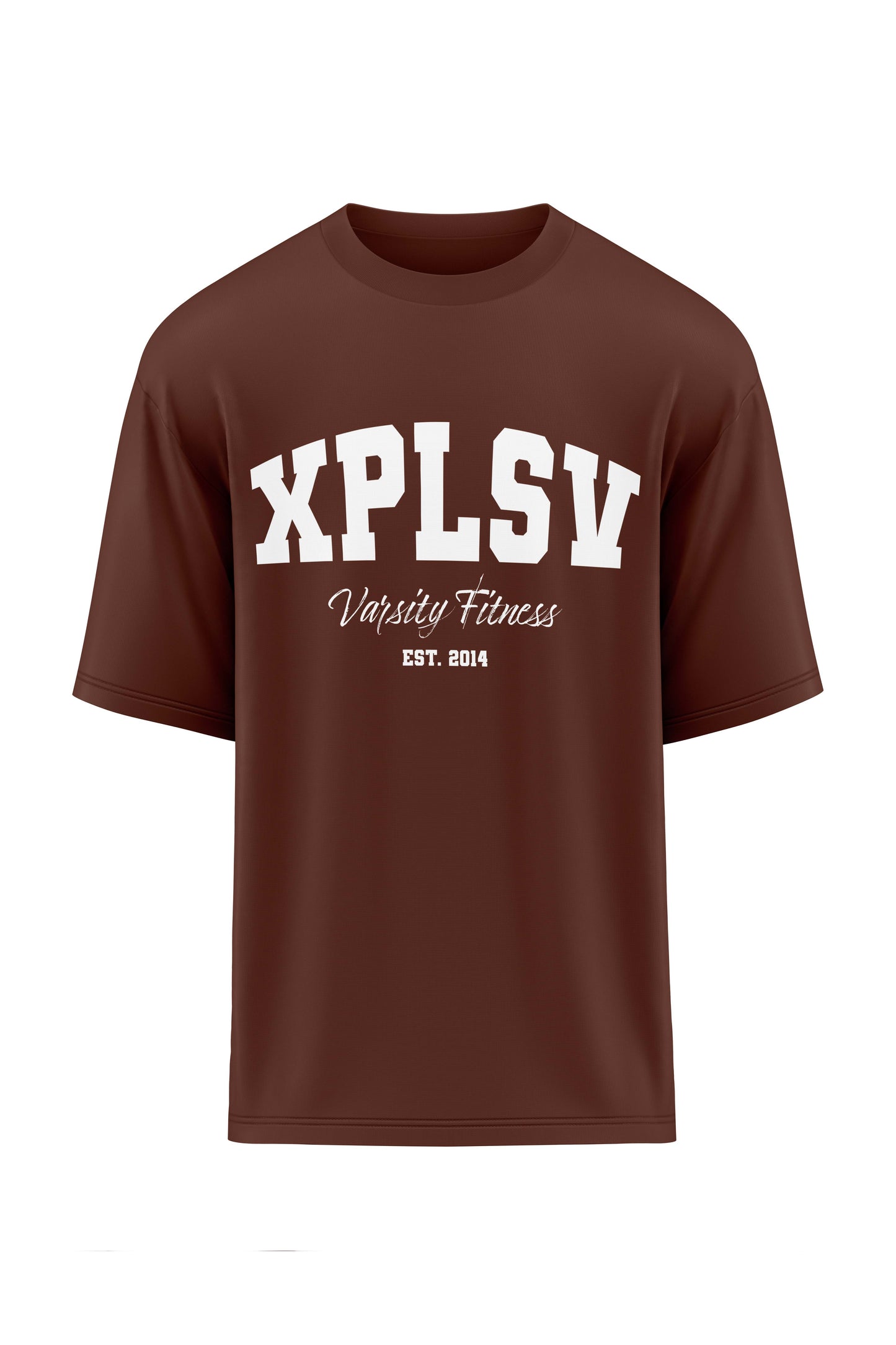 XAPE Varsity Fitness V2 Oversized Tee - Chocolate