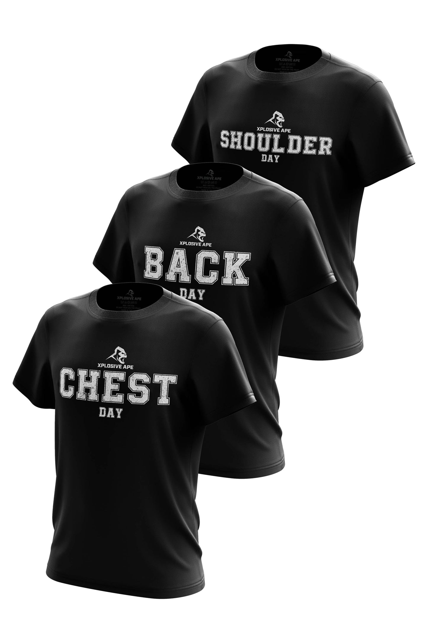 XAPE Upper Body V1 3 Tees Pack - Black