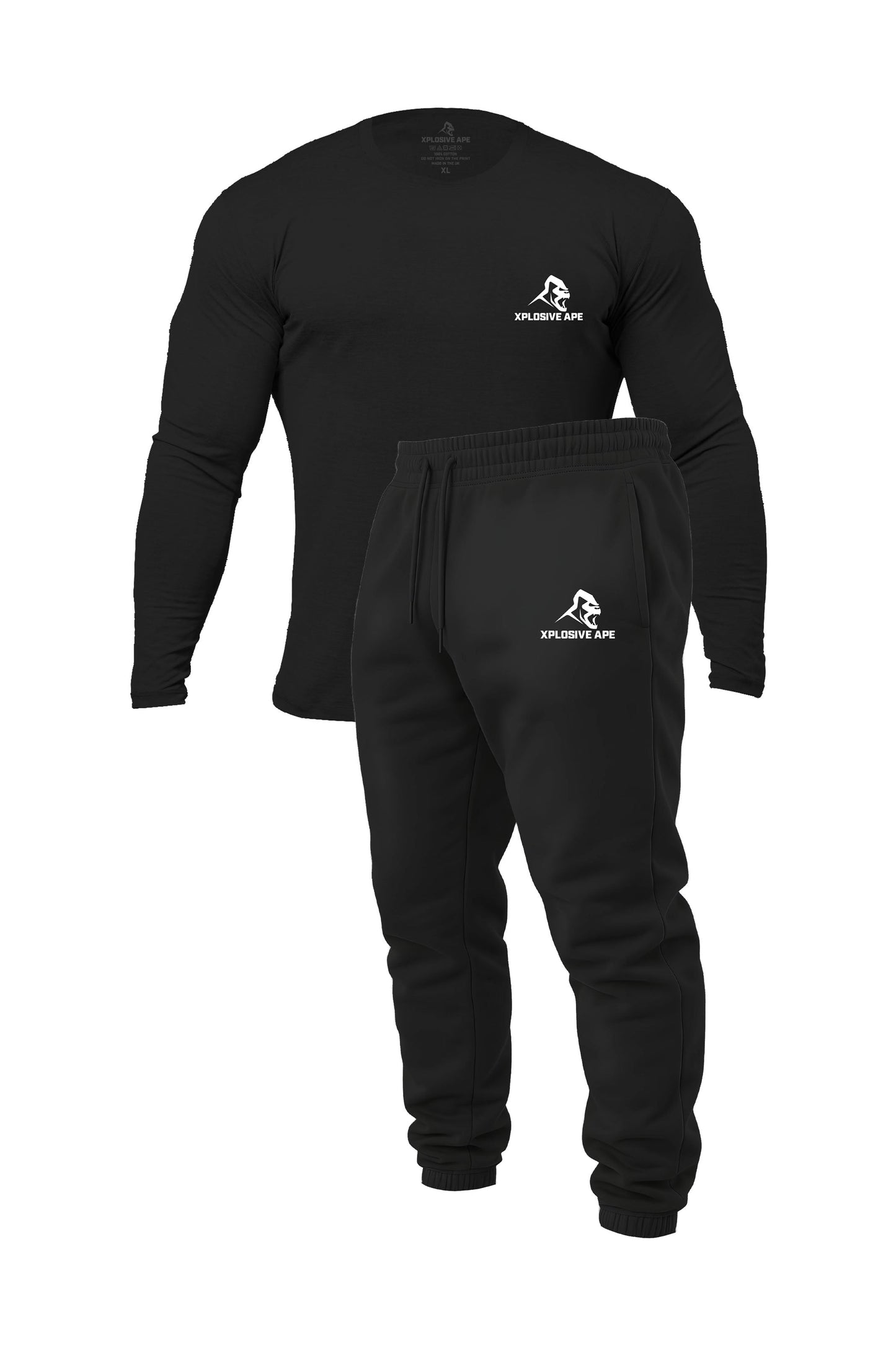 XAPE Prime Long Sleeve Tee & Joggers Combo - Black