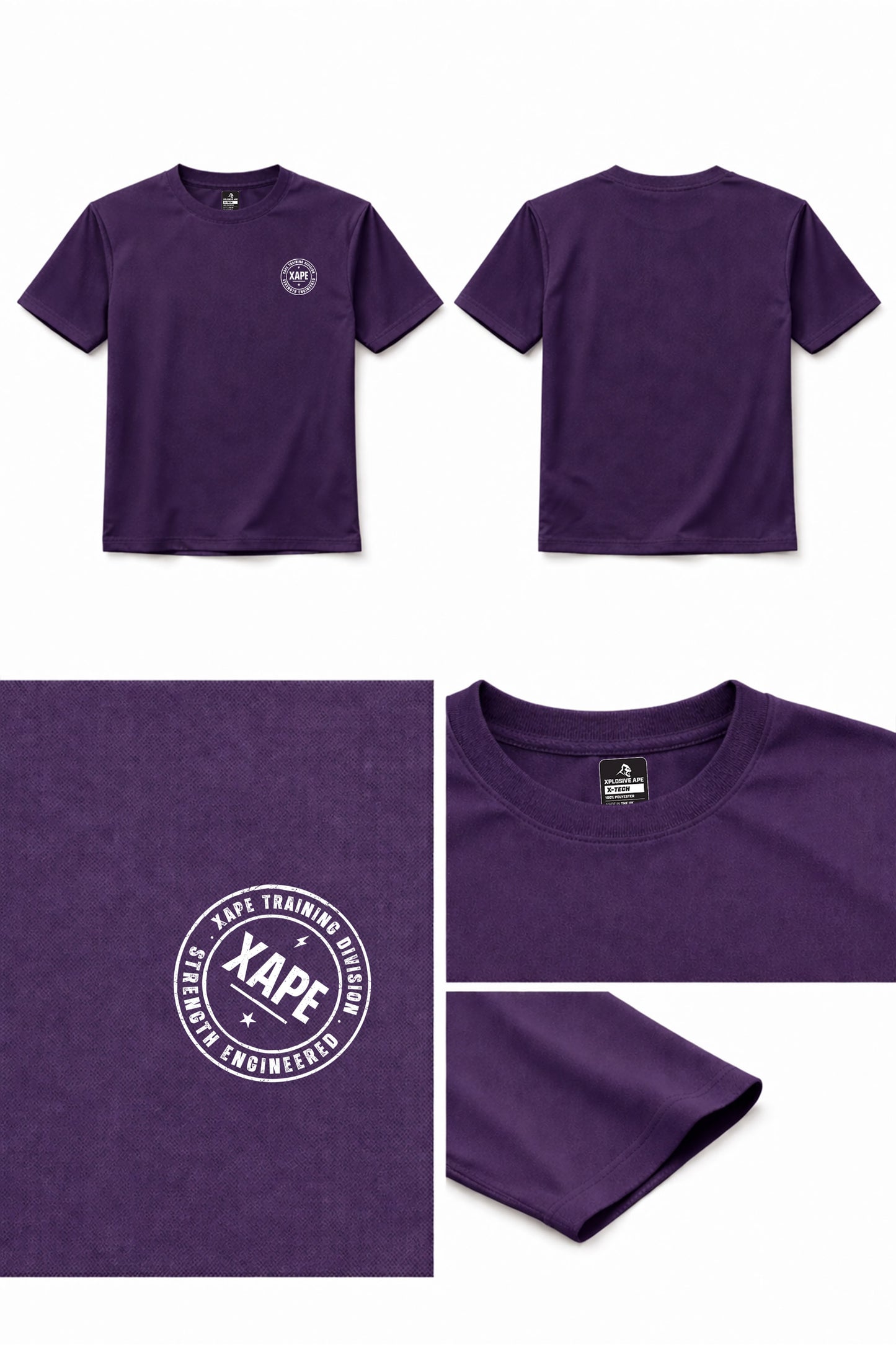 XAPE Classic Badge Logo X Tech Tee - Purple