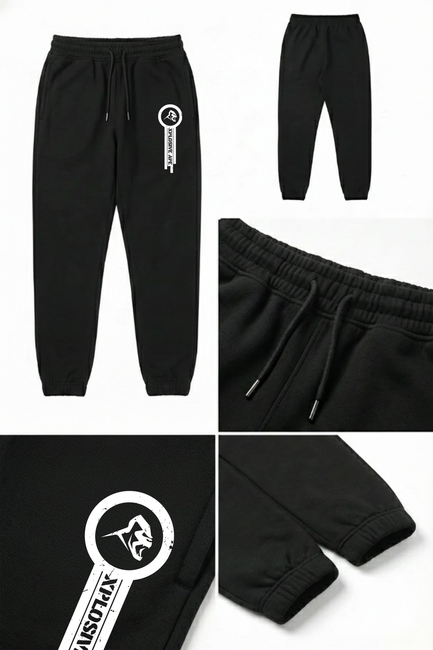 XAPE Panelled V2 Joggers - Black