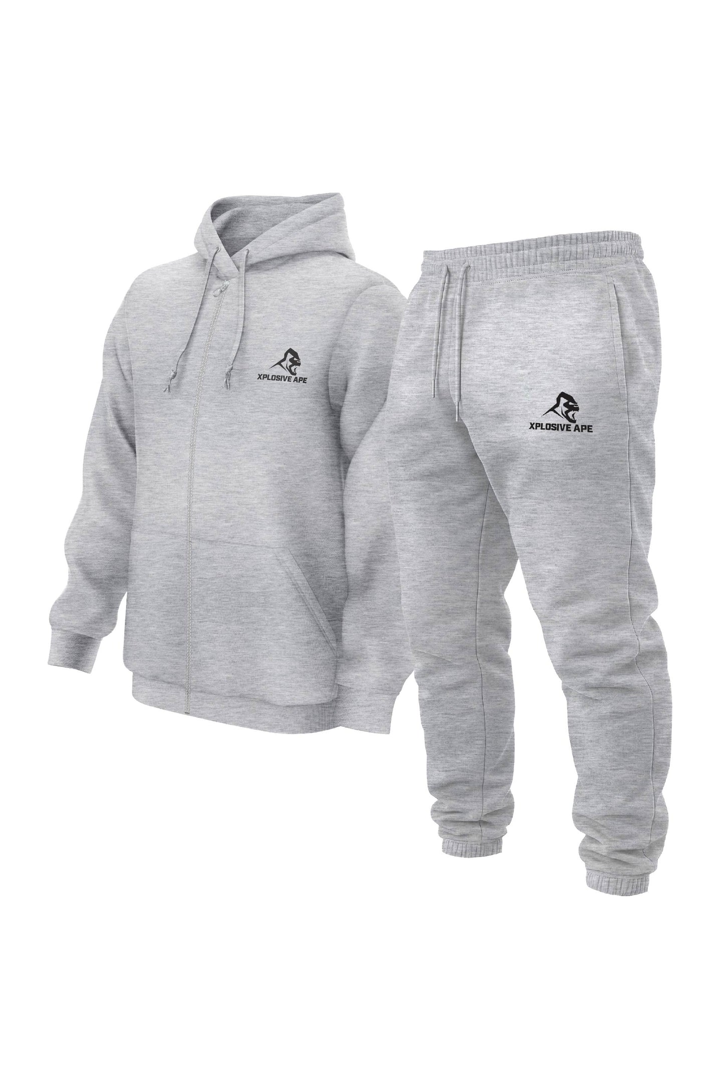 XAPE Prime V2 Zip Hoodie & Joggers Combo - Sports Grey