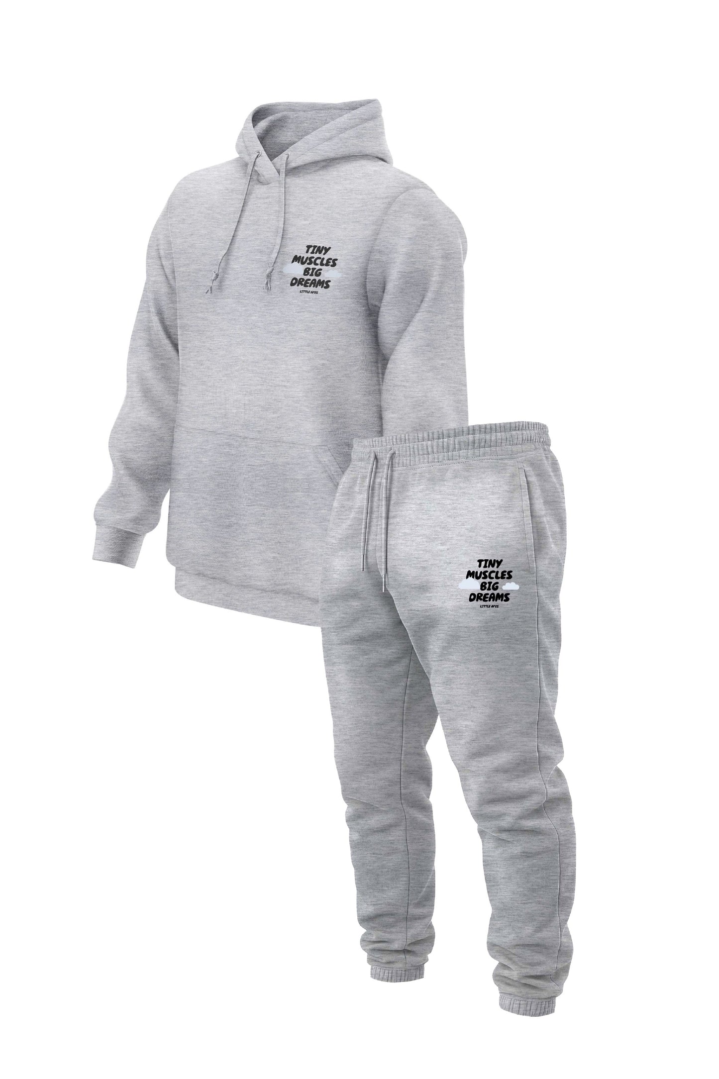 Little Apes Tiny Muscles Big Dreams Tracksuit - Sports Grey