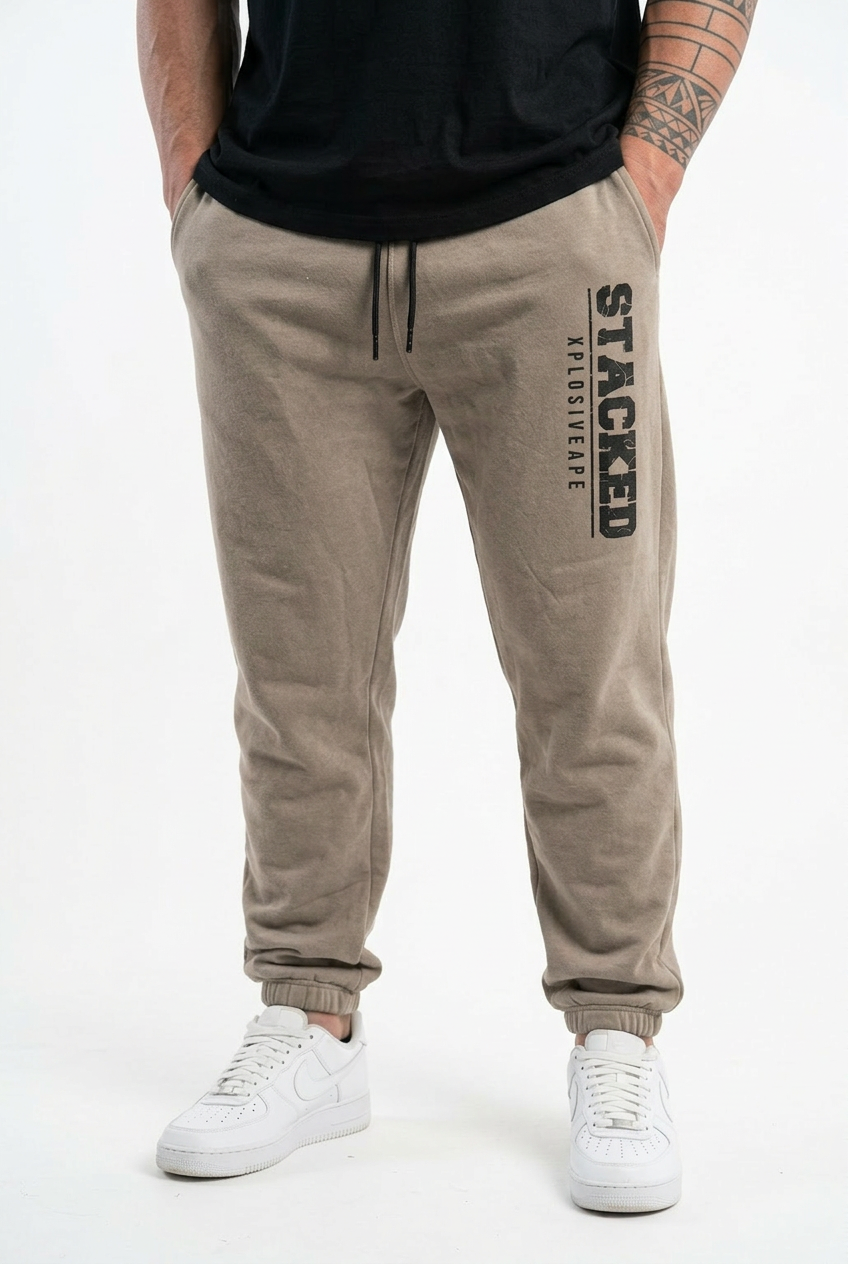 XAPE Stacked Joggers - Sand