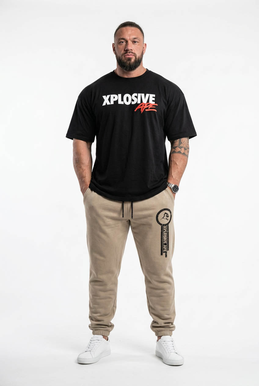 XAPE Panelled V4 Joggers - Sand