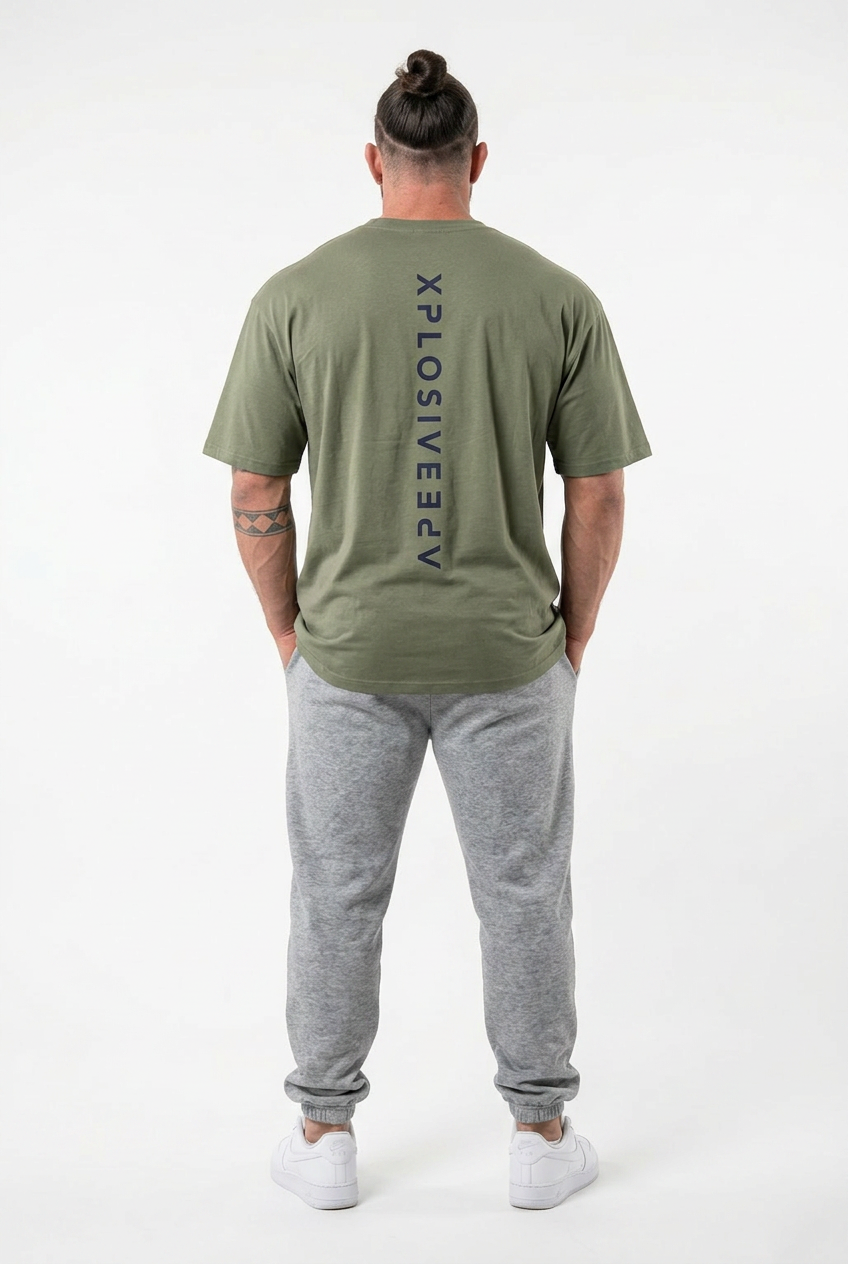 XAPE Futuristic Tee & Prime Joggers Combo - Sage/Sports Grey