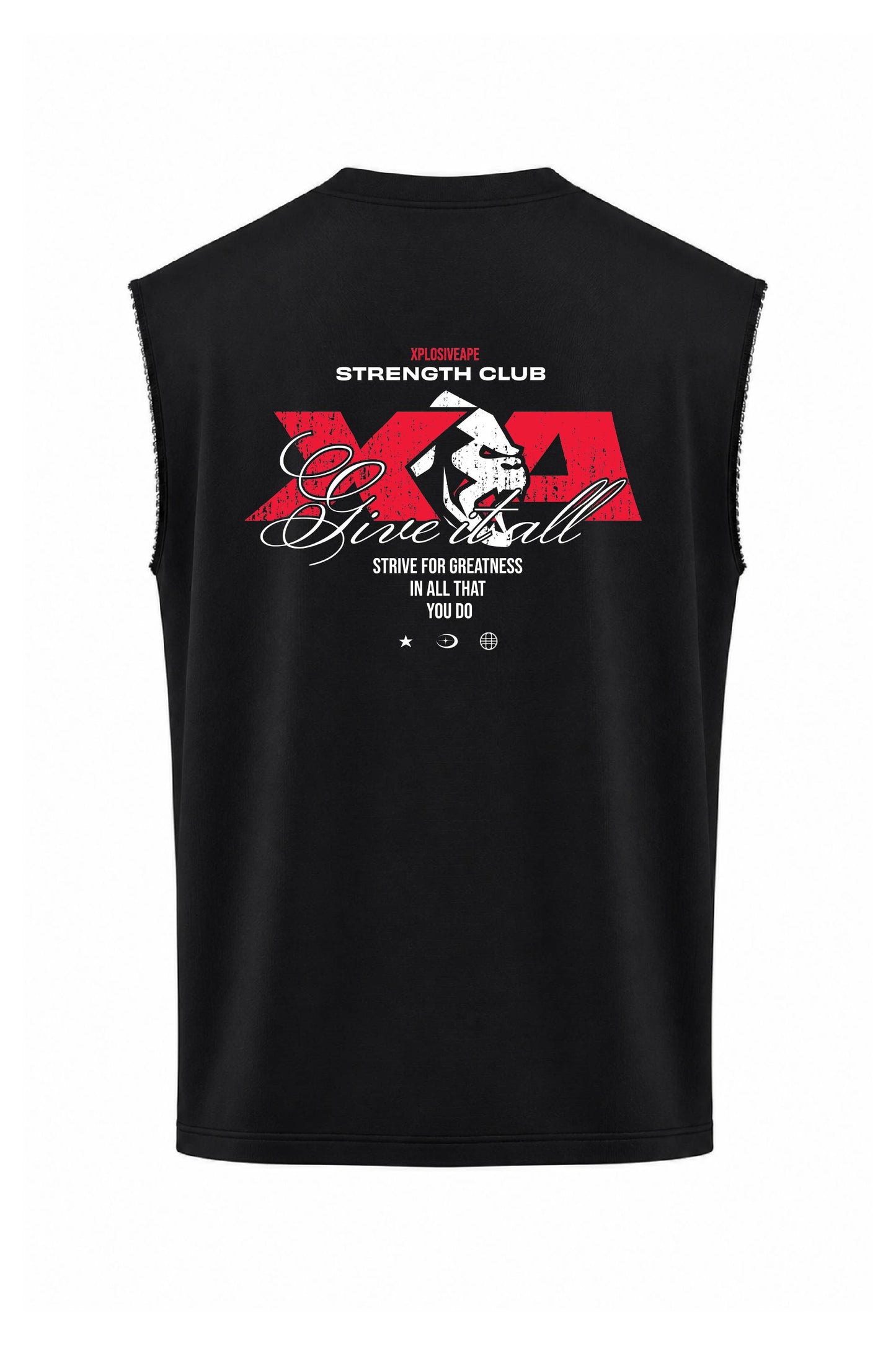 XAPE Primal Grind Oversized Vest - Black