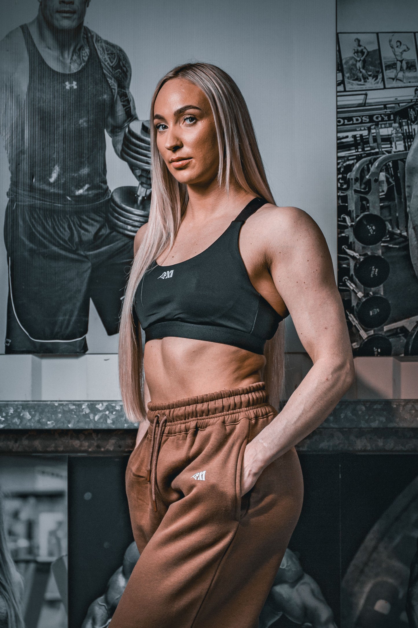 XA Women's Core Logo Impact Sports Bra - Charcoal