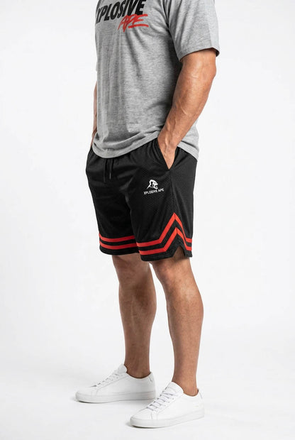 XAPE Strike Shorts - Black/Red