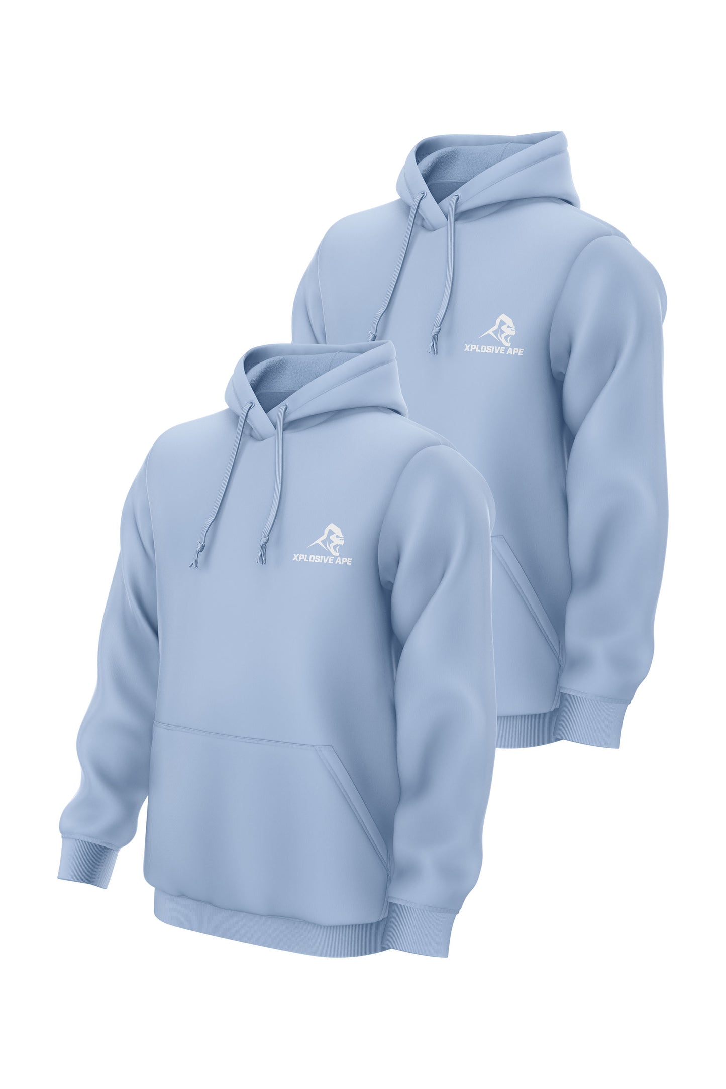 XAPE Essential 2 Hoodies Combo - Light Blue