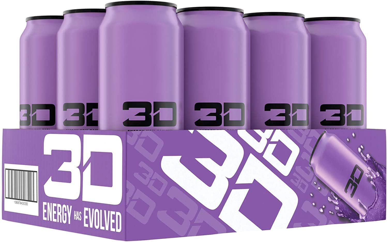 3D Energy Drink 12x473ml Purple (Grape)