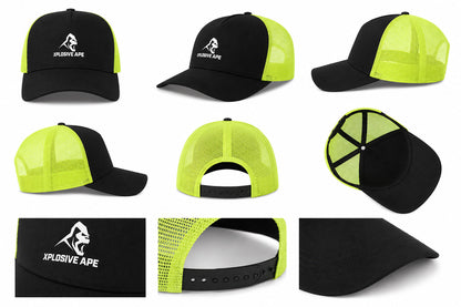 XAPE Classic Trucker Cap - Black/Safety Yellow