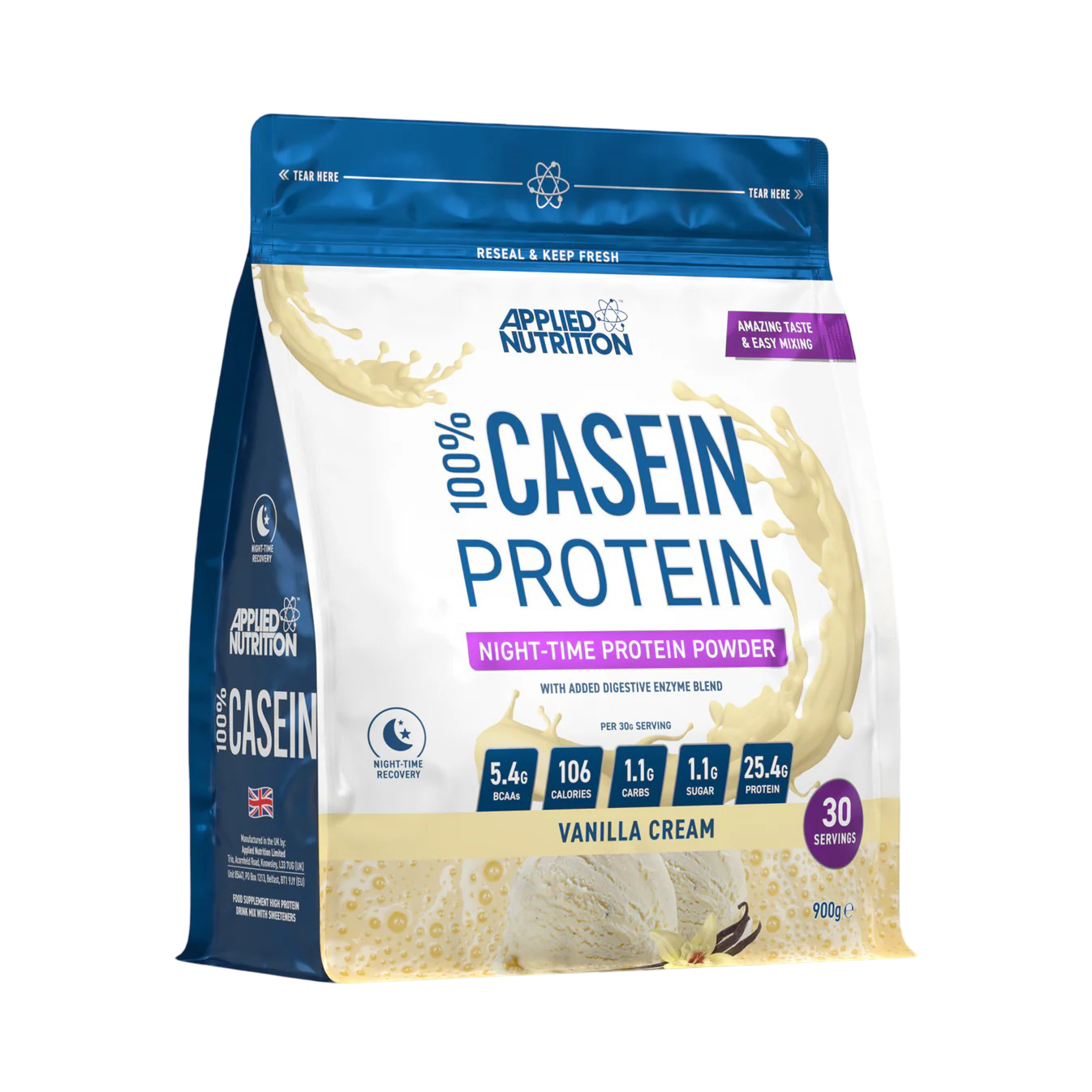 Applied Nutrition Casein 900g Vanilla