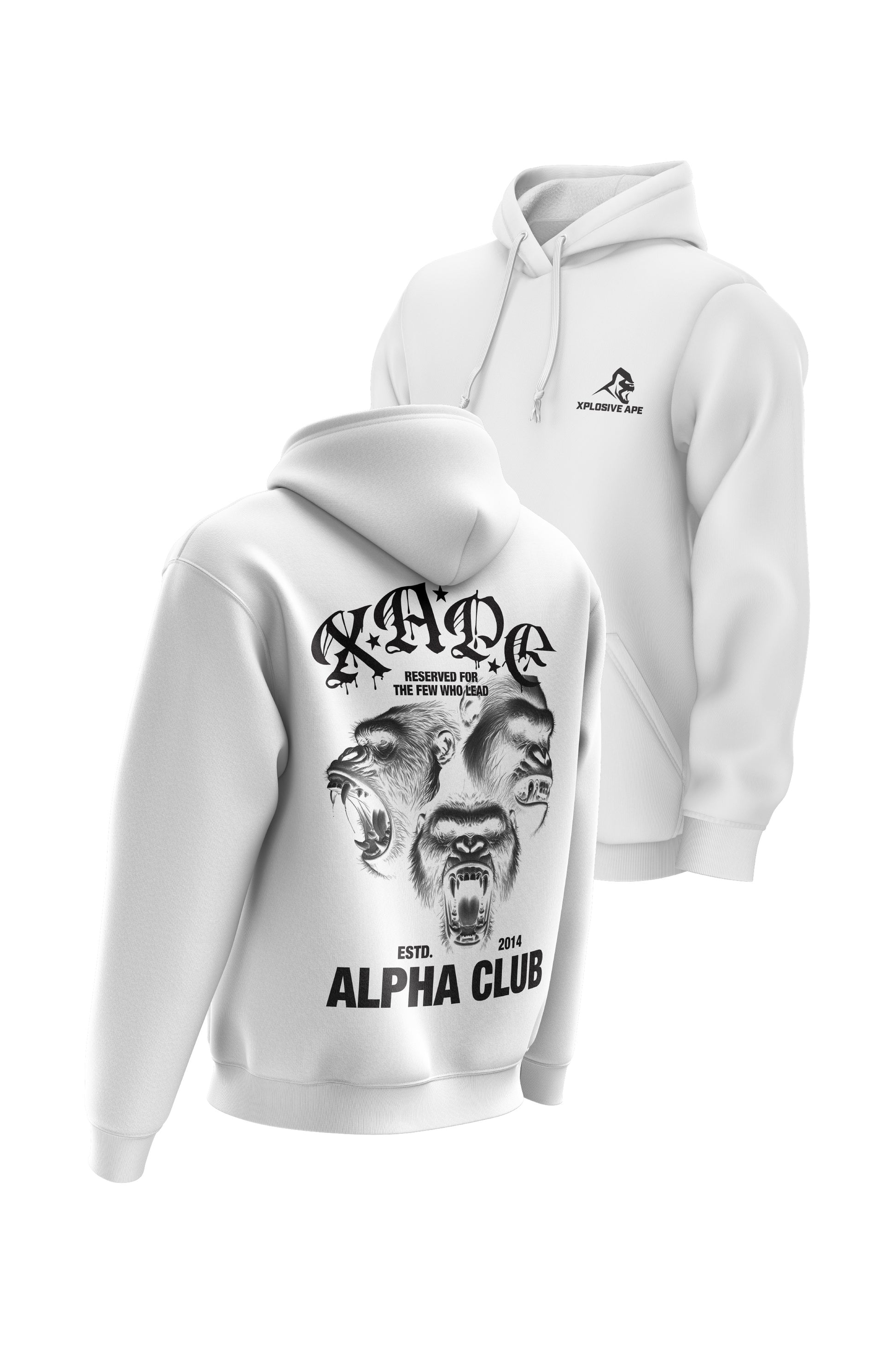 XAPE Alpha Club Reserved Hoodie - White