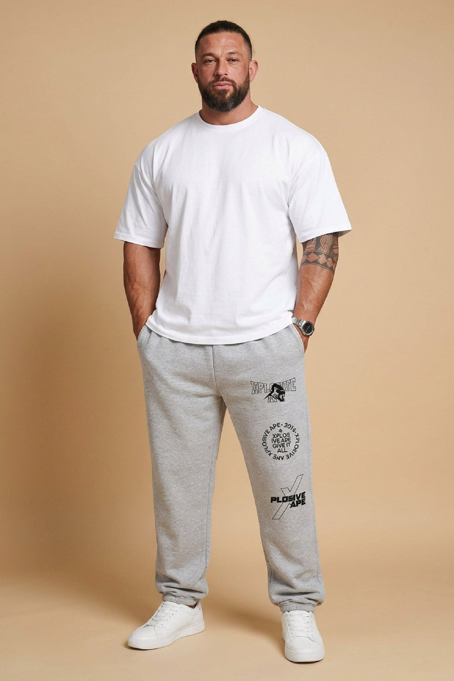 XAPE Apex Oversized Joggers - Ash Grey