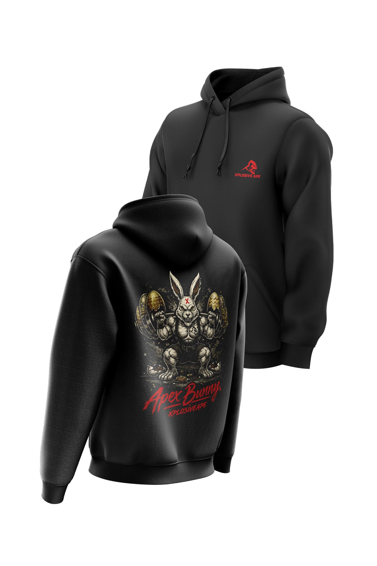 XAPE Apex Bunny String Hoodie - Black