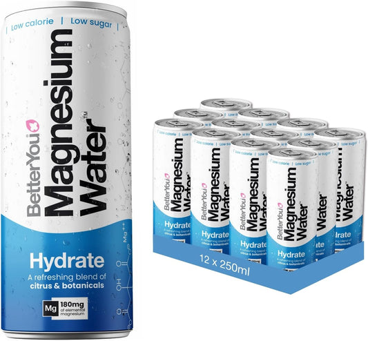 BetterYou Magnesium Water Hydrate 12x250ml Citrus & Botanicals