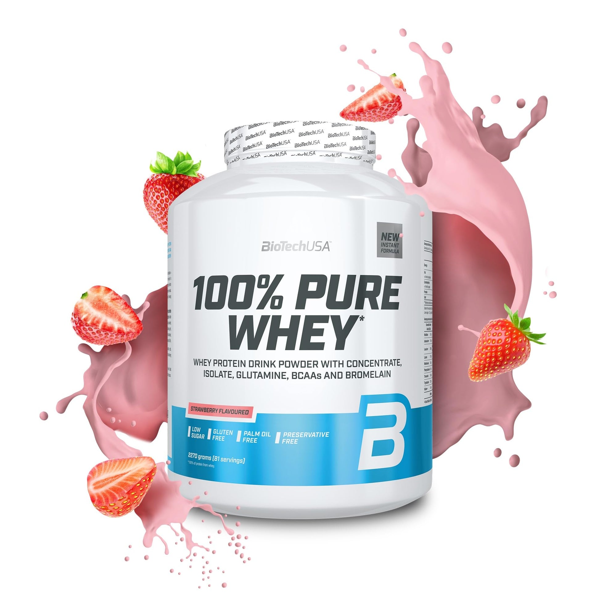 BioTech USA 100% Pure Whey 2.27kg Strawberry