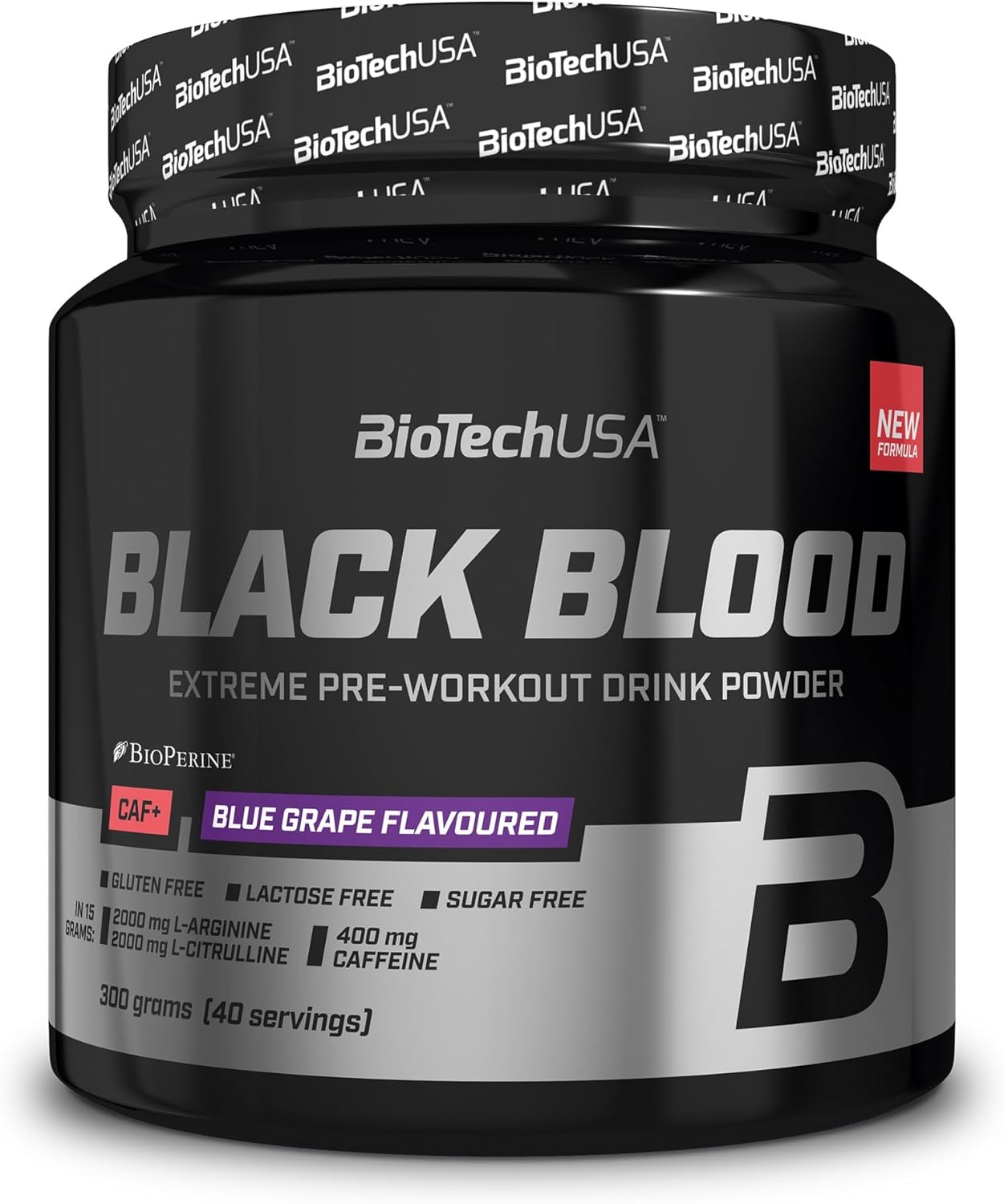 BioTech USA Black Blood CAF+ 300g Blue Grape