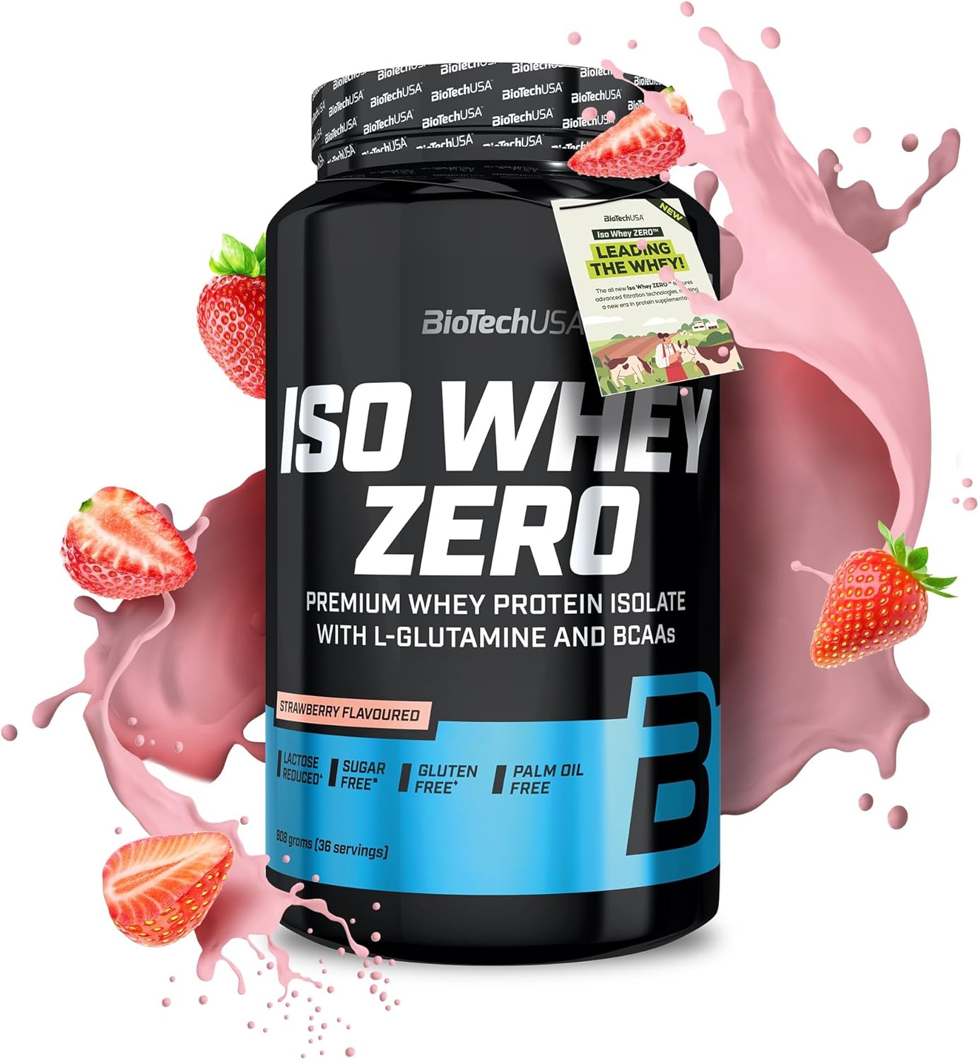 BioTech USA Iso Whey Zero 908g Strawberry