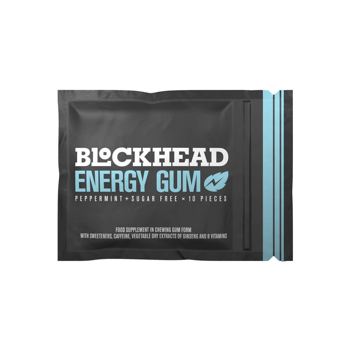 Blockhead Energy Gum 12 Packs of 7 Pieces Peppermint