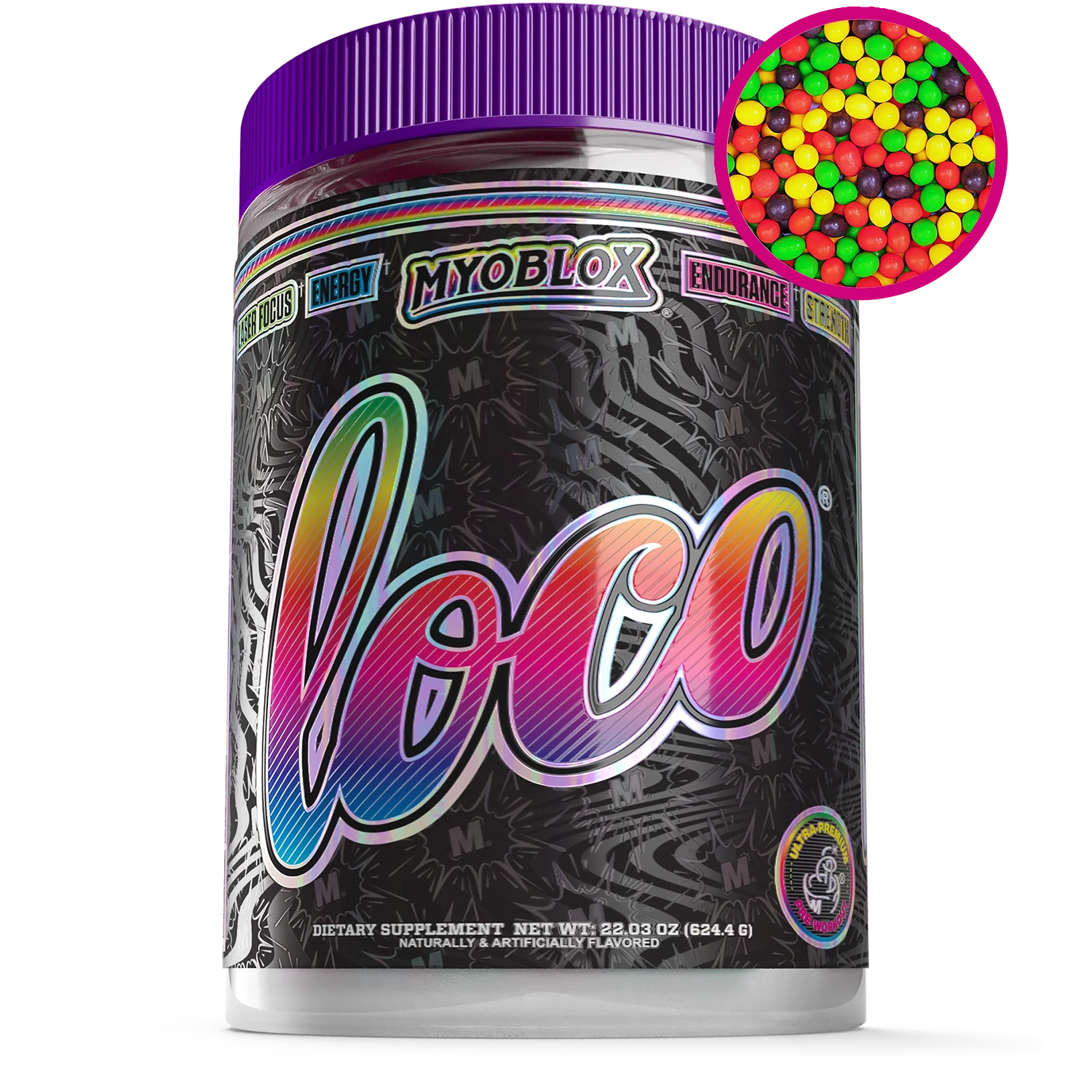 MyoBlox Loco Pre-Workout 624g Galactic Glow