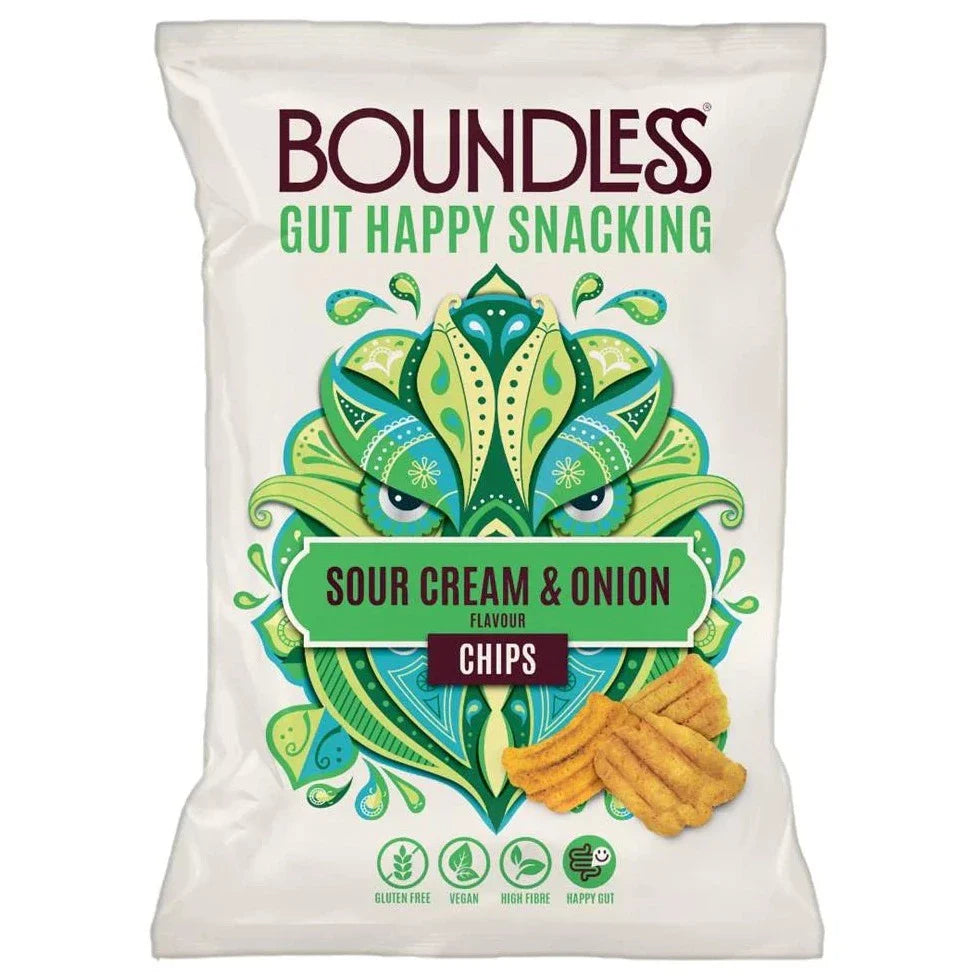 Boundless Boundless Chips 10x80g Sour Cream & Onion