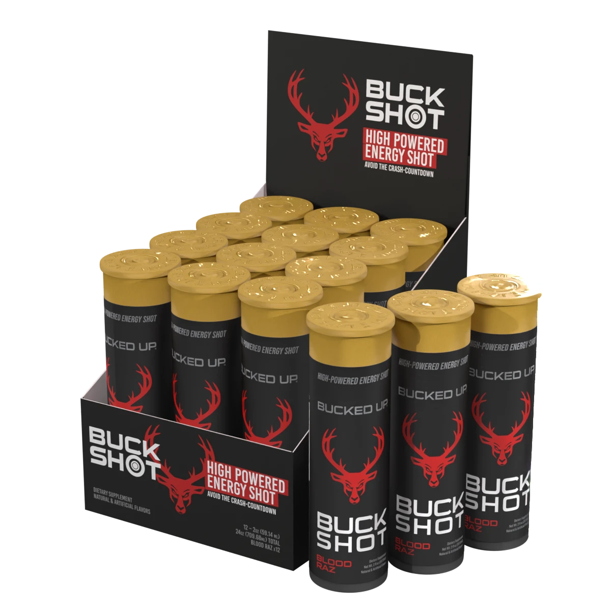 Bucked Up Buck Shot 12x59ml Blue Raz