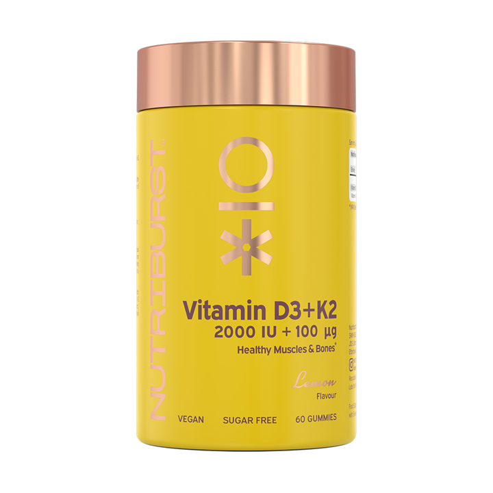 Nutriburst Vitamin D3 + K2 60 Gummies Lemon