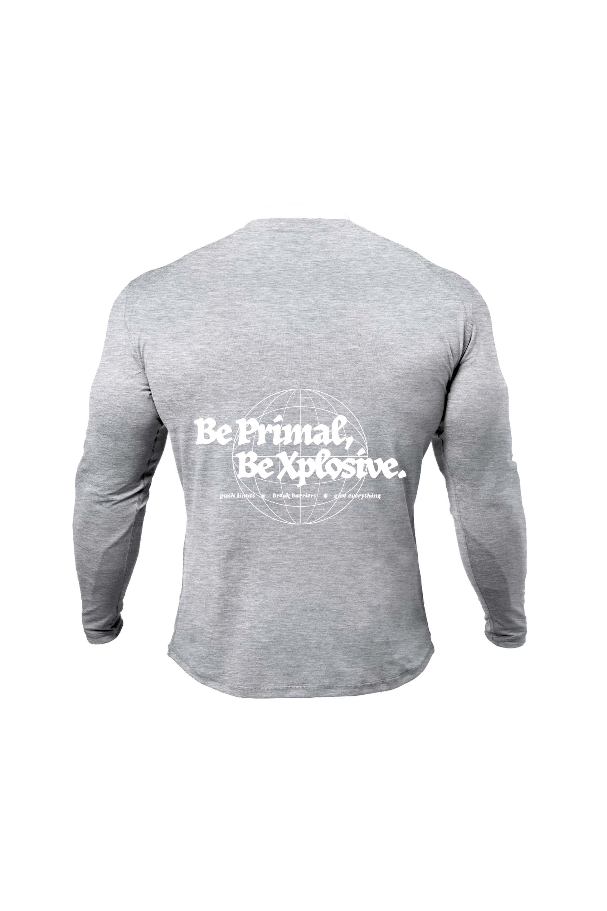 XAPE Primal Globe V1 Sweatshirt - Grey Marl