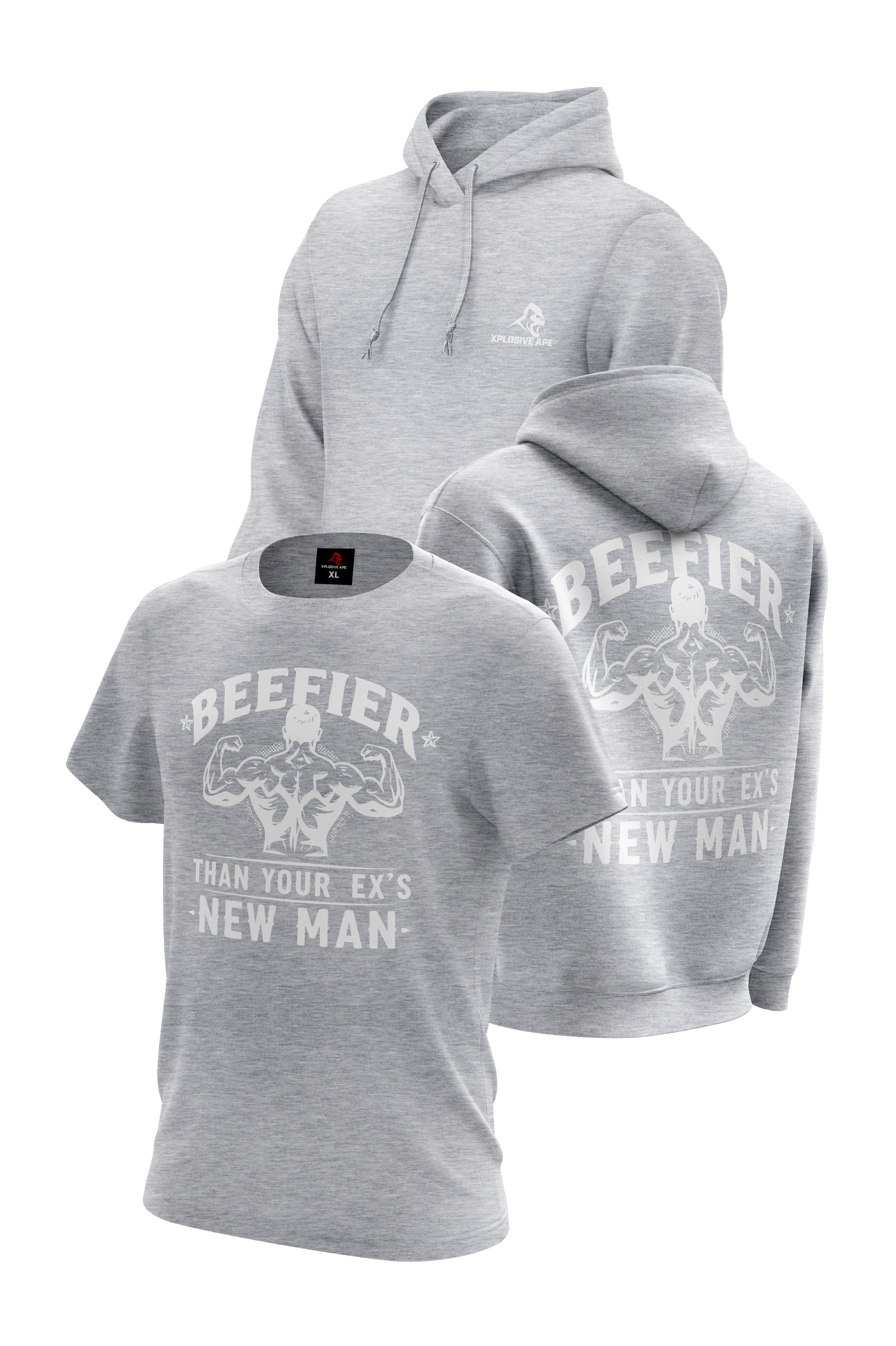 XAPE Beefier Hoodie & Tee Combo - Sports Grey