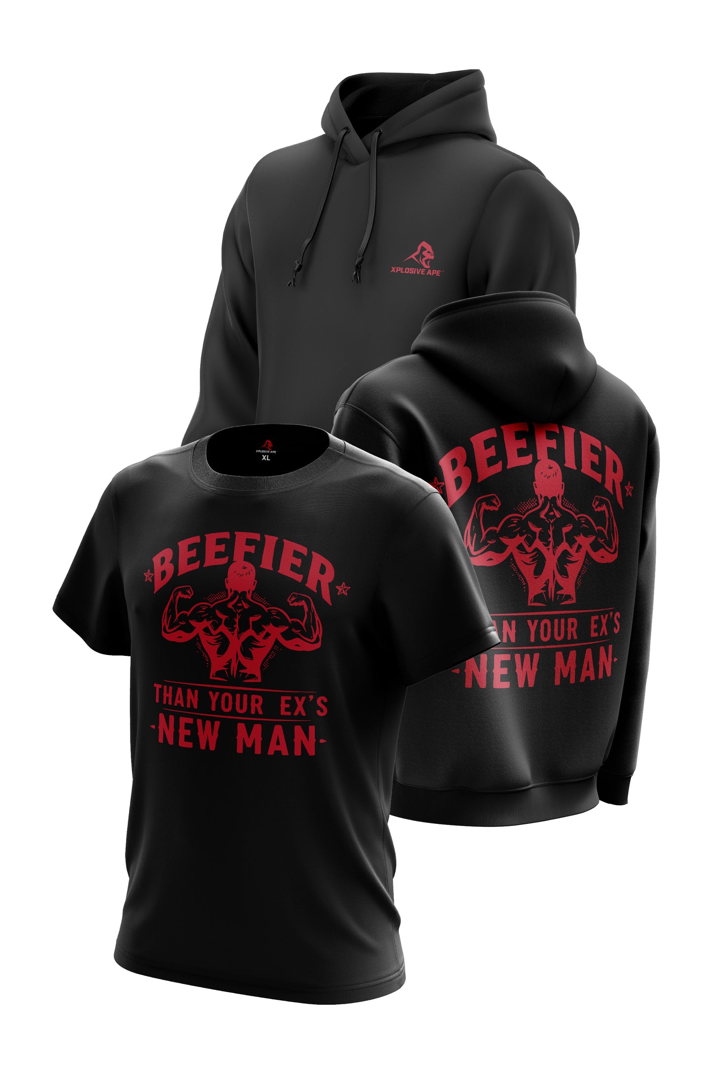 XAPE Beefier Hoodie & Tee Combo - Black