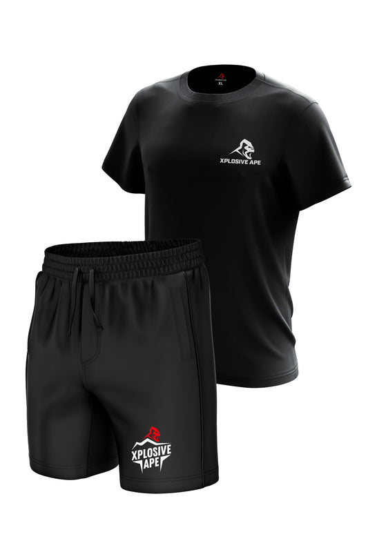 XAPE Essential Black Tee & Flash Black Shorts Bundle