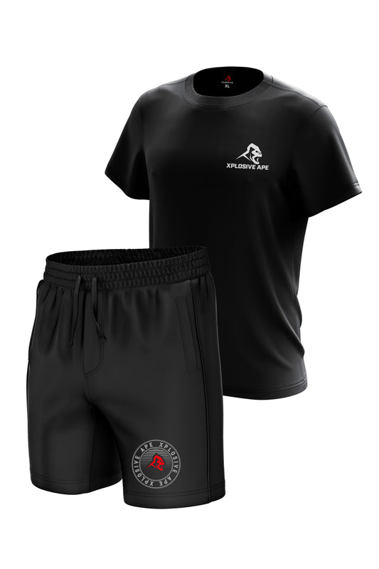 XAPE Essential Black Tee & Venus Black Shorts Bundle