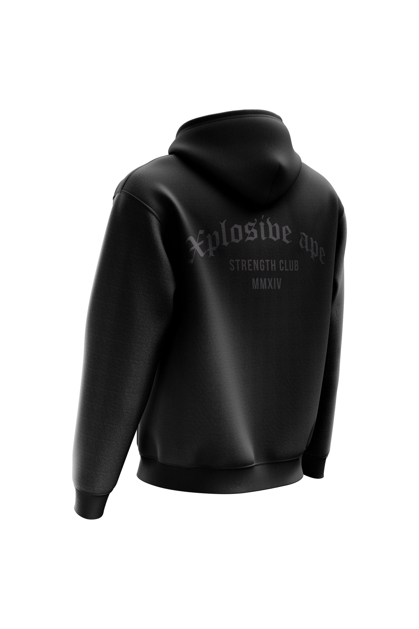 XAPE Strength Club MMXIV String Hoodie - Black