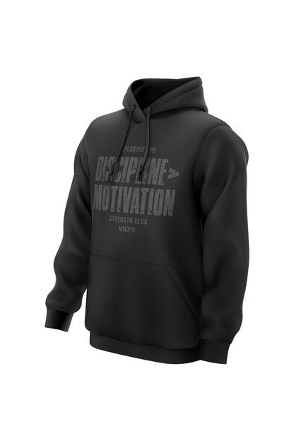 XAPE Discipline Motivation String Hoodie - Black