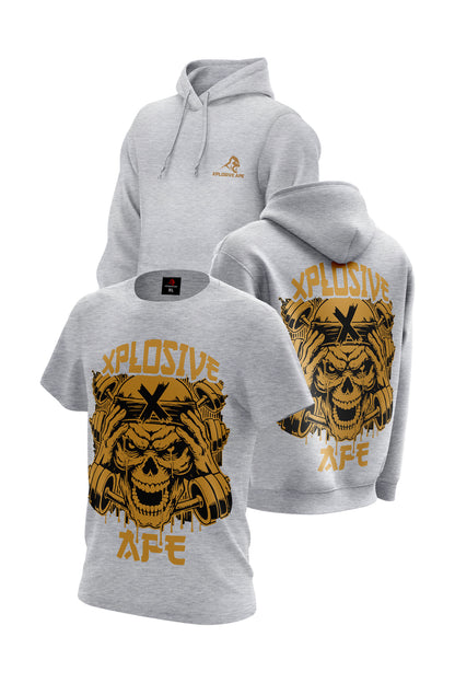 XAPE Brain Food Hoodie & Tee Combo - Sports Grey