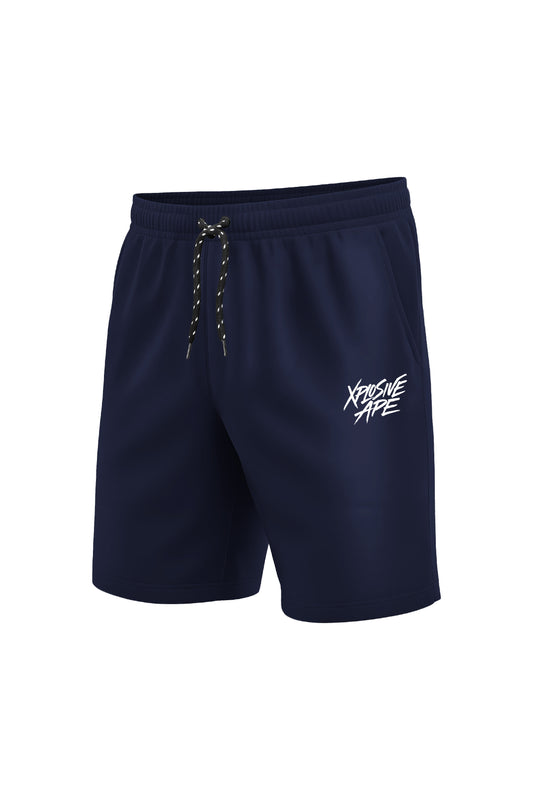 XAPE Classic Brush Script Shorts - Navy