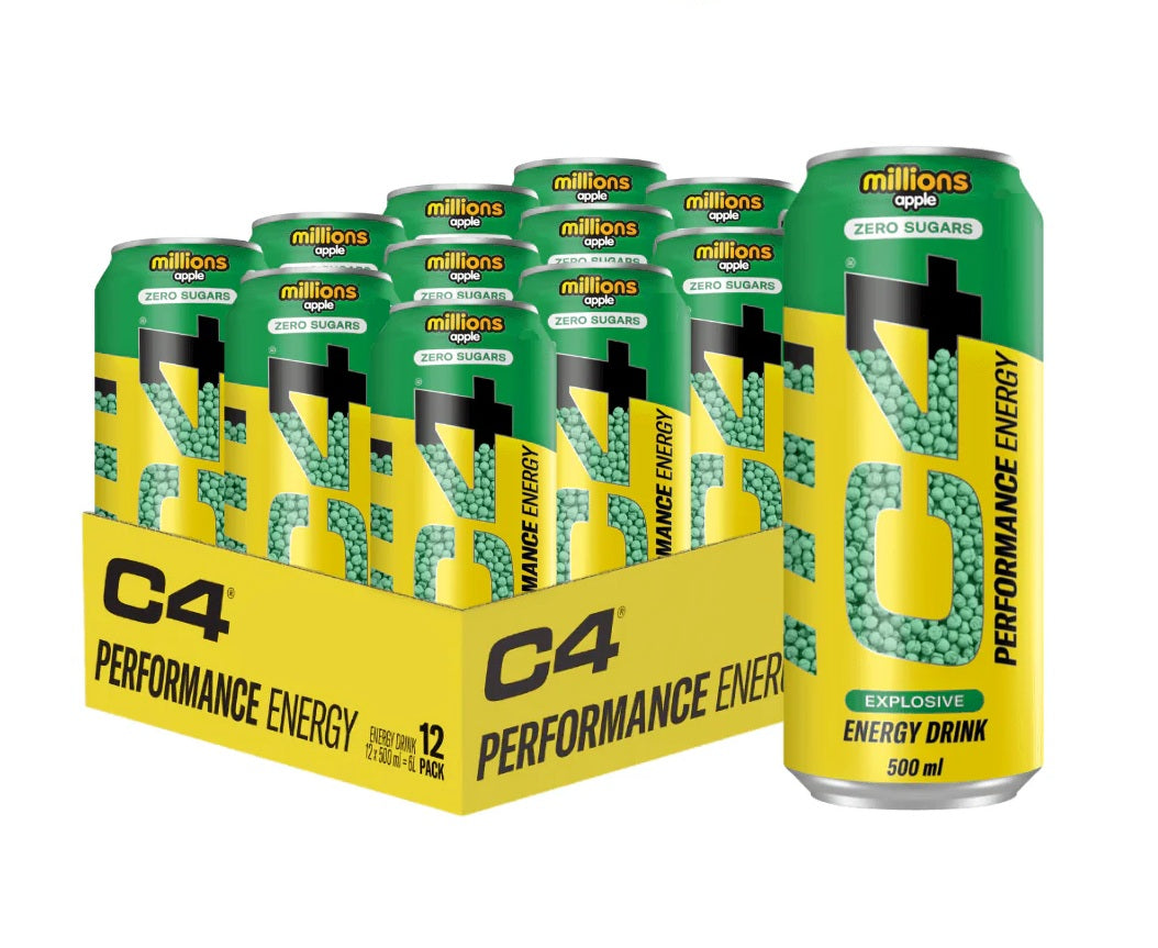 Cellucor C4 Performance Energy Carbonated RTD 12x500ml Millions Apple