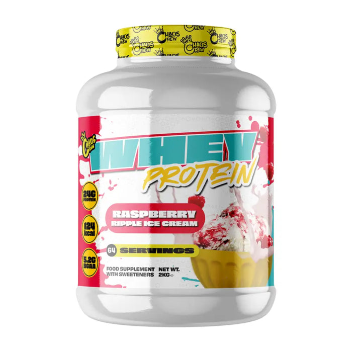 Chaos Crew Whey Protein 2kg Raspberry Ripple Ice Cream