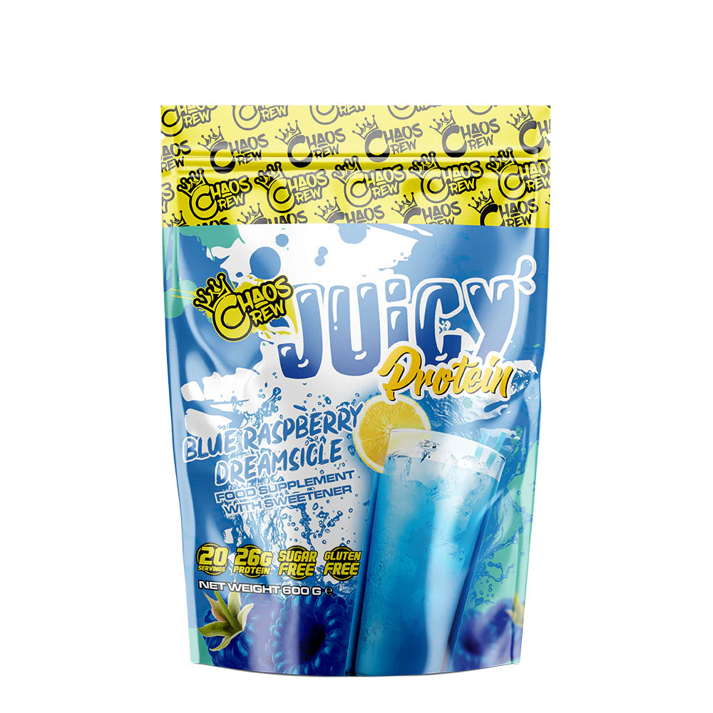 Chaos Crew Juicy Protein 600g Blue Raspberry Dreamsicle