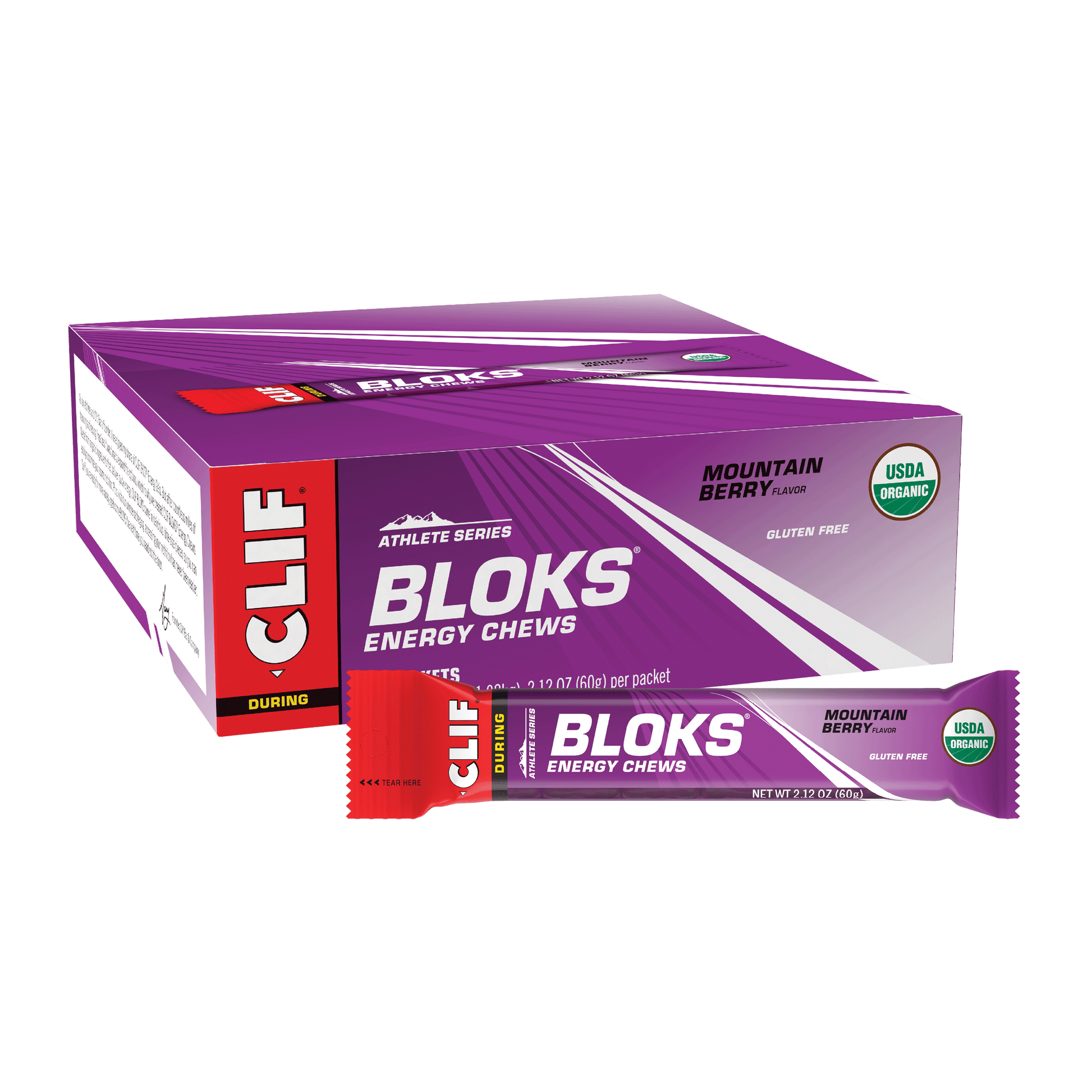 CLIF Bloks Energy Chews 18x60g Mountain Berry