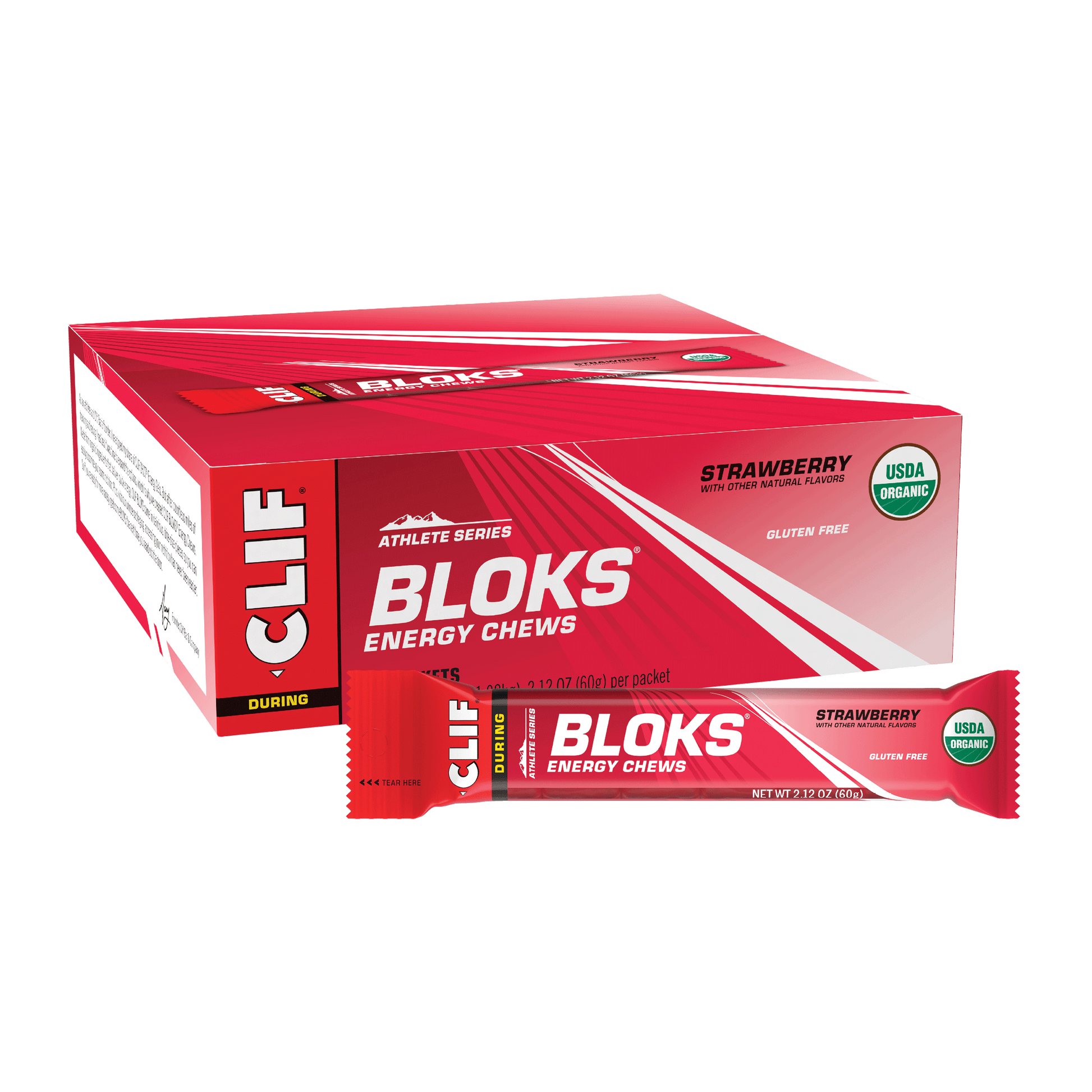 CLIF Bloks Energy Chews 18x60g Strawberry